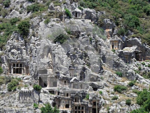 Turkey, Lycian tombs in Mira city. photo